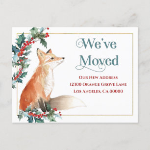 Change Of Address We've Moved Holiday Announcement Postcard
