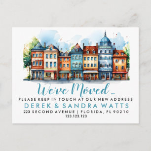 Change of address we've moved street  announcement postcard