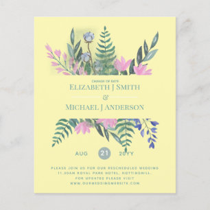 Change of Date Plans Postponement Wildflowers Chic