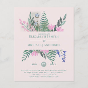 Change of Date Plans Postponement Wildflowers Chic