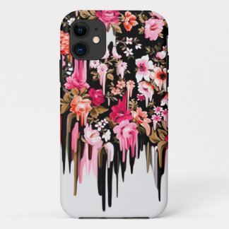 Change of Heart, melting floral pattern iPhone 11 Case