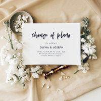 Change of Plans | Black and White Casual Script