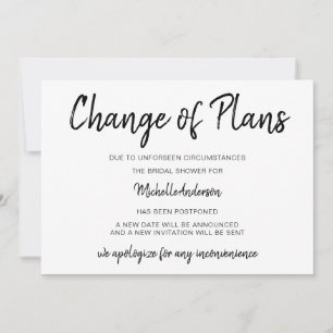 Change of Plans Bridal Shower