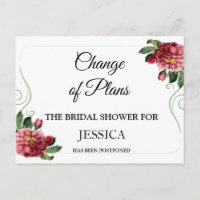 Change of Plans Bridal Shower Postponed