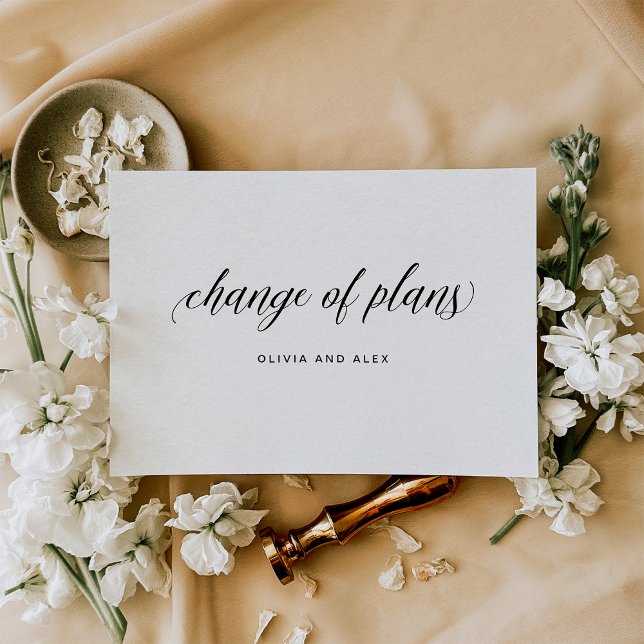 Change of Plans | Elegant Typography Postcard (Creator Uploaded)