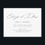 Change of Plans Minimalist Modern Script Postcard<br><div class="desc">Let your guests know about the change of plans for your event with this minimalist and modern postcard. All colours are editable.</div>