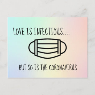 Change of plans postponed or cancelled wedding postcard