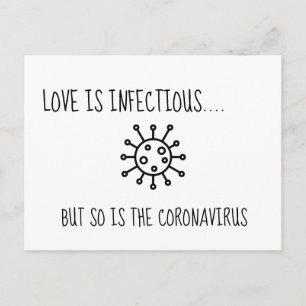 Change of plans postponed or cancelled wedding postcard