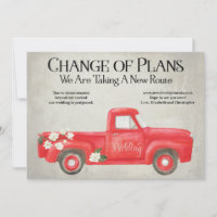 Change Of Plans Postponed Red Truck Wedding