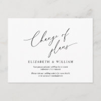 Change of Plans, Wedding invitation Postponement