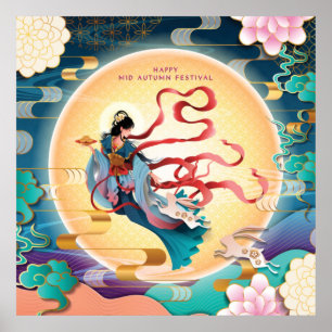 Chang'e on the Moon Mid-Autumn Festival Poster