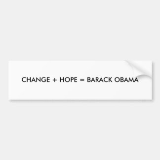 CHANGE plus HOPE Bumper Sticker