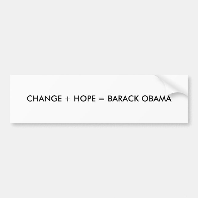 CHANGE plus HOPE Bumper Sticker (Front)