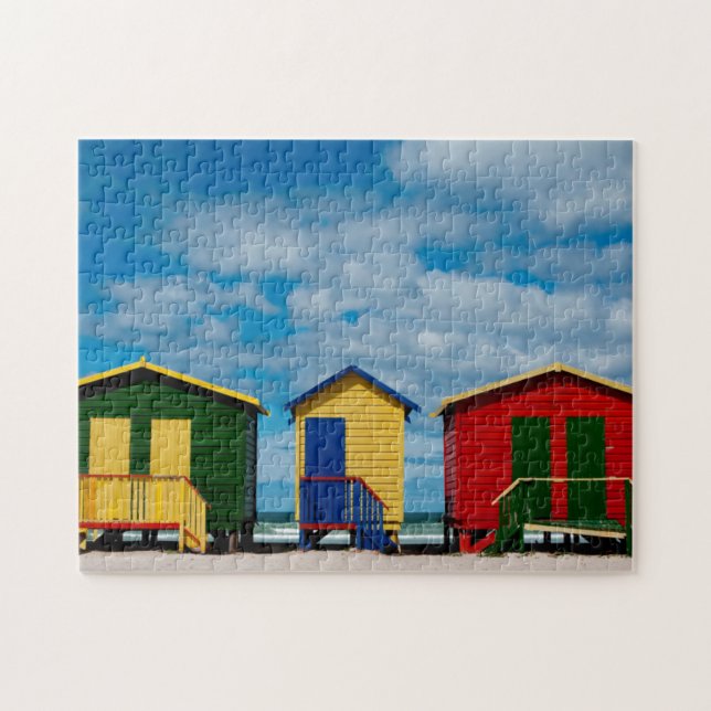 Change Rooms. Muizenberg Beach, Cape Town Jigsaw Puzzle (Horizontal)