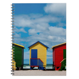 Change Rooms. Muizenberg Beach, Cape Town Spiral Notebook