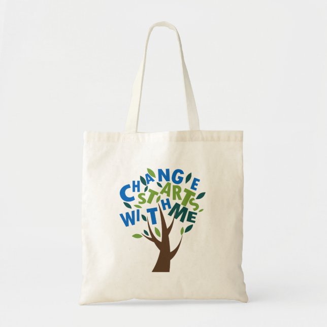 Change starts with me tote bag (Front)