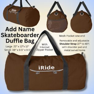 Change Text, Add Name, iRide Skateboarder Duffle Bag