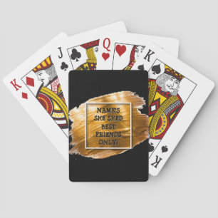 Change Text Add Name She Shed Gold Brush Stroke    Playing Cards