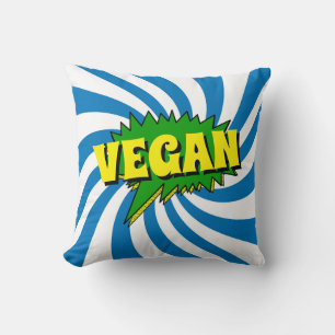 Change Text or Add Name Comic Book Style Swirl Cushion