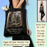 Change Text, Pages Whisper Secrets, Book 3D Castle Tote Bag<br><div class="desc">Pages Whisper Secrets. . .    You Can Change Any Text - Add a Name etc. - - see my store for lots more great Dragon Lair Gifts.</div>