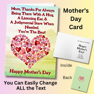 Change Text, Thanks For Always Being There,    Card
