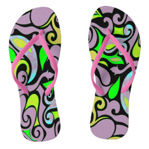 Change the Colour Wacky Retro Swirl :) Jandals
