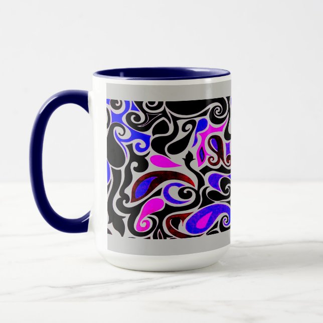 Change the Colour Wacky Retro Swirl Mug (Left)