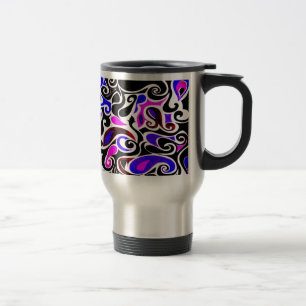 Change the Colour Wacky Retro Swirl Travel Mug