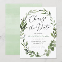 Change the date Eucalyptus wreath greenery simple