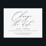 Change the Date Minimalist Modern Calligraphy Postcard<br><div class="desc">Update your guests with the details for your rescheduled or postponed event with this minimalist and modern postcard featuring modern calligraphy script. All colours are editable. Please stop by my shop to see more like this.</div>