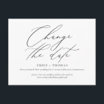Change the Date Minimalist Modern Calligraphy Postcard<br><div class="desc">Update your guests with the details for your rescheduled or postponed event with this minimalist and modern postcard featuring modern calligraphy script. All colours are editable. Please stop by my shop to see more like this.</div>