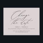Change the Date Minimalist Modern Calligraphy Postcard<br><div class="desc">Update your guests with the details for your rescheduled or postponed event with this minimalist and modern postcard featuring modern calligraphy script. All colours are editable. Please stop by my shop to see more like this.</div>
