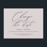Change the Date Minimalist Modern Calligraphy Postcard<br><div class="desc">Update your guests with the details for your rescheduled or postponed event with this minimalist and modern postcard featuring modern calligraphy script. All colours are editable. Please stop by my shop to see more like this.</div>