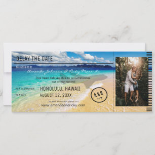 Change the Date Photo & Beach - Destination Invitation