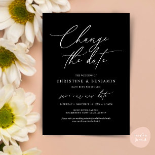Change the date, Save our new wedding date card