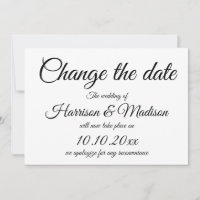 Change the Date, Script Wedding Announcement