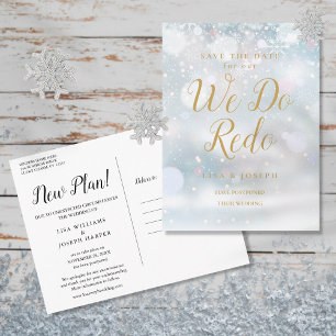 Change the Date We Do Redo New Plan Winter Postcard