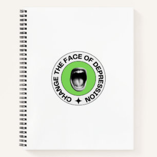 “Change the Face of Depression”–  Retro Pop Scream Notebook