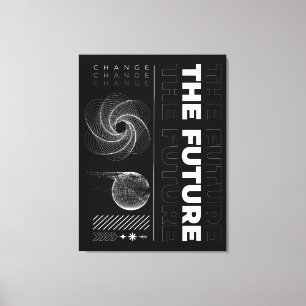 Change the Future Abstract Typography Canvas Print