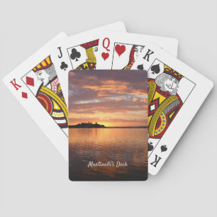 Change the Name Only Sunset Poker Cards