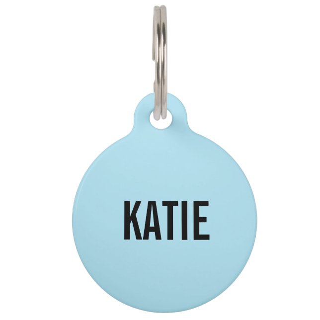 Change the name pete blue colour pet tag (Front)