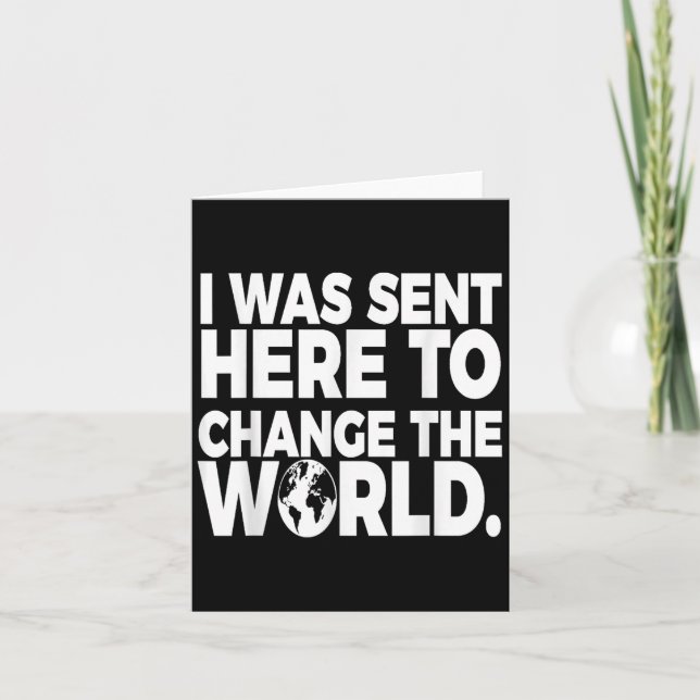 Change The World Positive Affirmation Motivational Card (Front)
