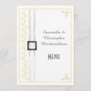 Change to any colour white lace wedding menu