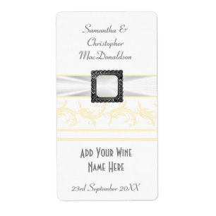 Change to any colour white wedding wine bottle