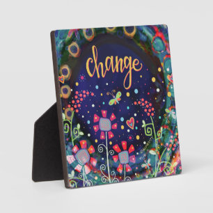 Change Wildflowers Butterfly Whimsical Pretty Plaque