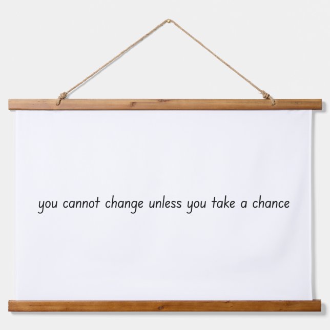 Change Wood Topped Wall Tapestry (Front)