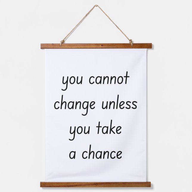 Change Wood Topped Wall Tapestry (Front)