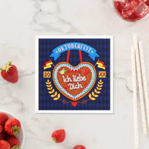 Change Year Octoberfest 20xx Ich Liebe Dich Napkin