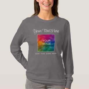 Changeable Colour Text Image Womens Script Templat T-Shirt