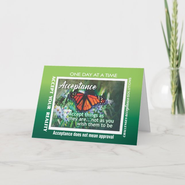  changeable date anniversary recovery slogan card (Front)
